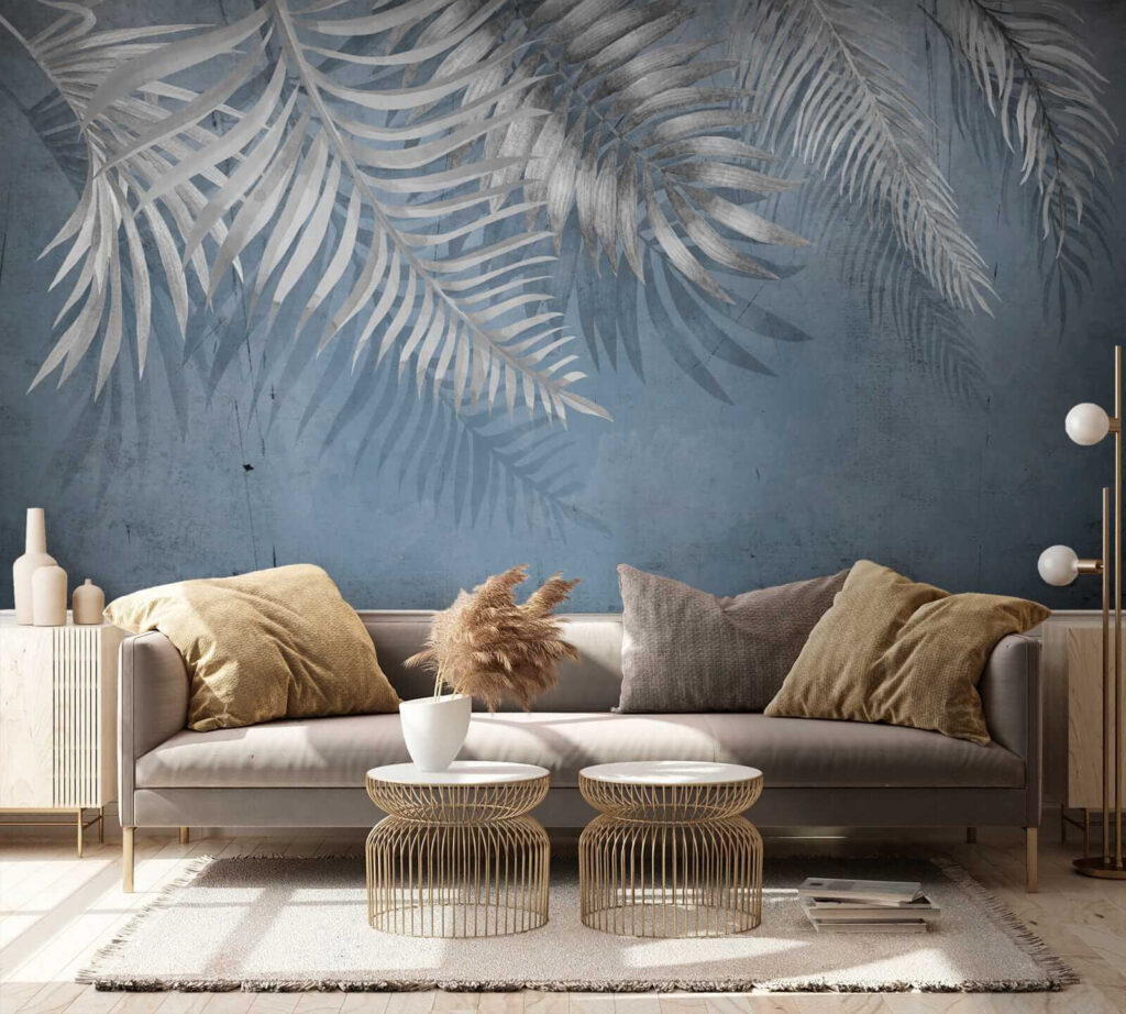 Palmieri pe albastru ardezie — interior 5