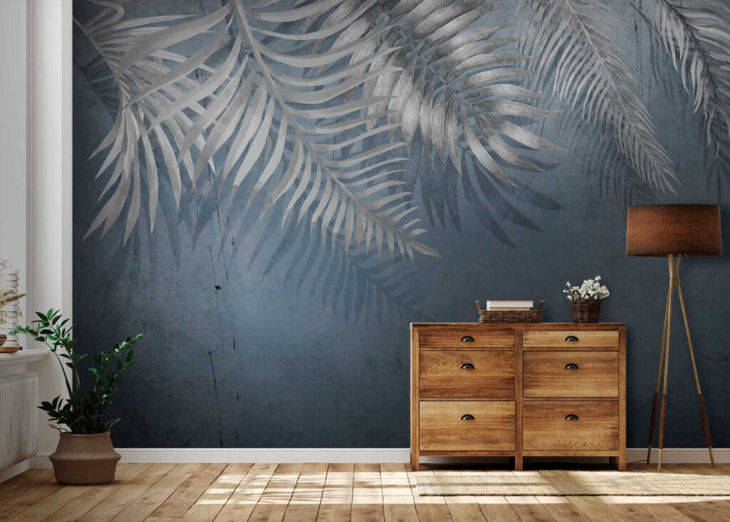 Palmieri pe albastru ardezie — interior 7