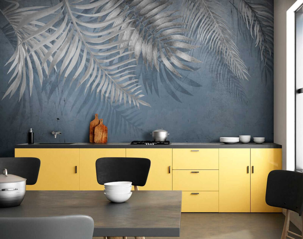 Palmieri pe albastru ardezie — interior 8
