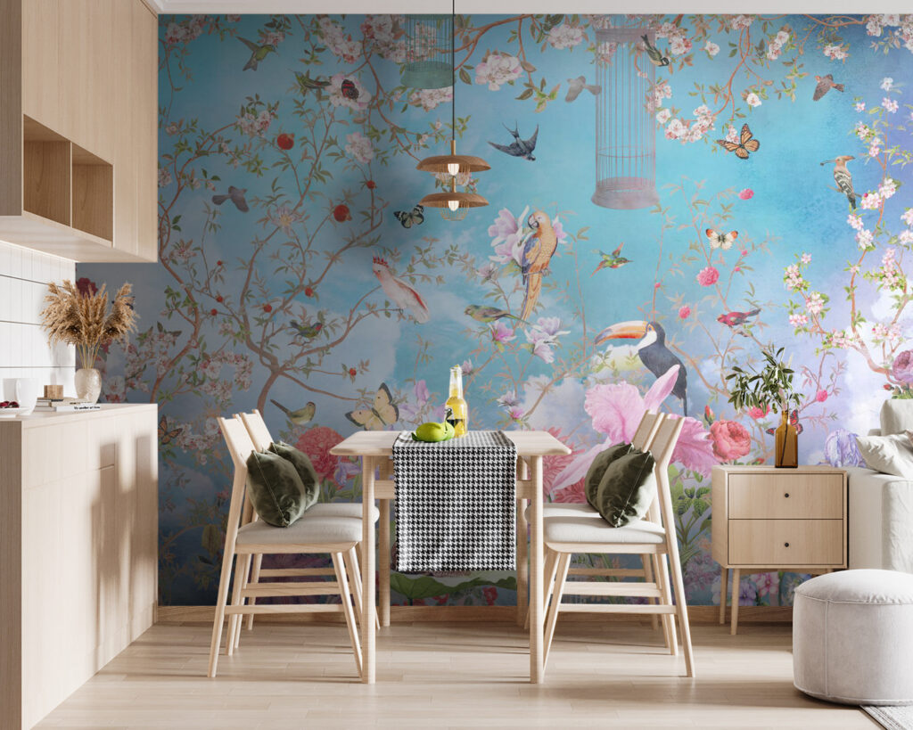 Grădină înflorită cu păsări — interior 5