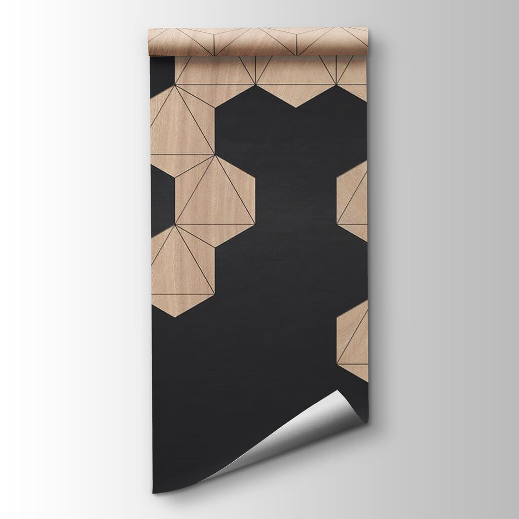 Colț geometric pe negru — vizualizare produs