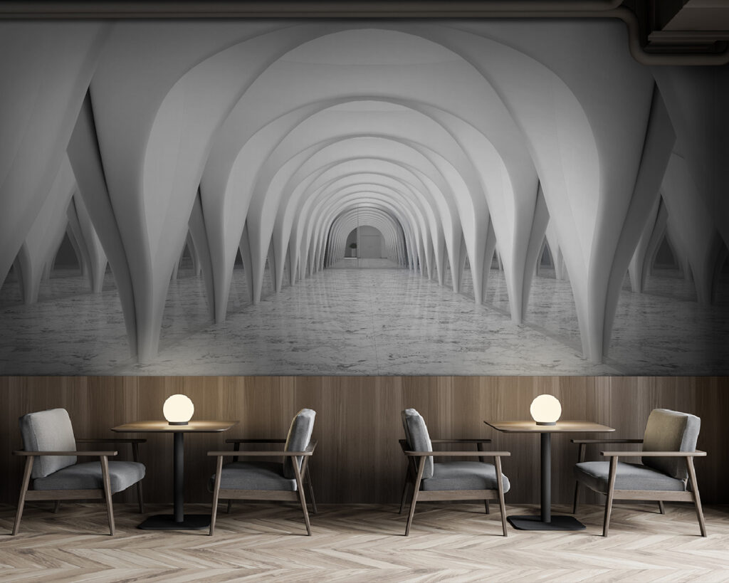 Arcade albe în hol — interior 5