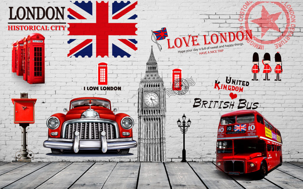 Londra cu accente roșii — design complet