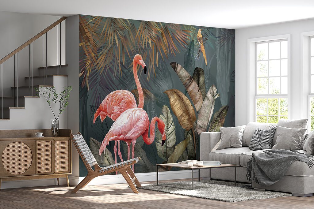 Flamingi în frunziș — interior 3