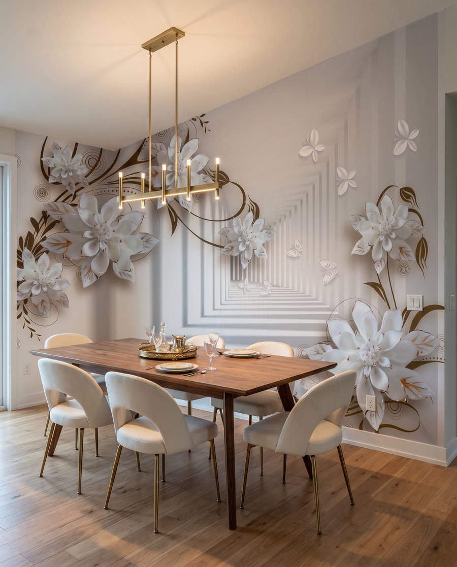 Flori pe coridoare adânci — interior 1
