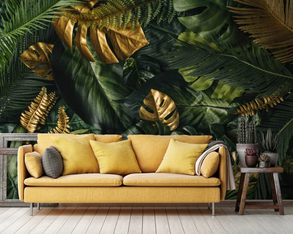 Frunze tropicale suprapuse — interior 3
