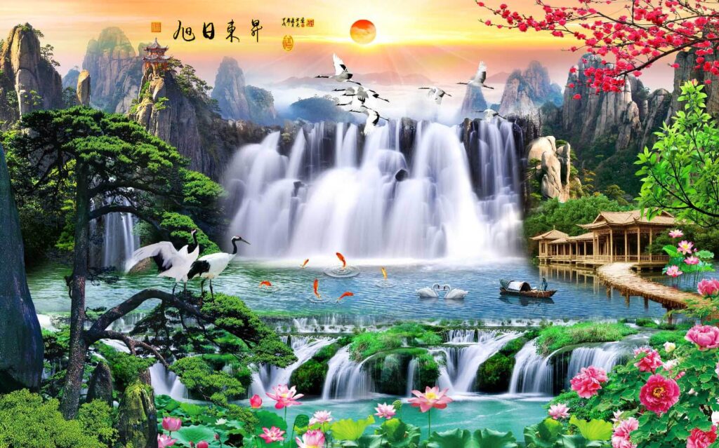 Cocori lângă cascade — design complet