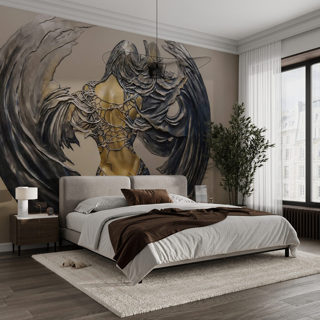Figură înaripată în ornament — interior 8