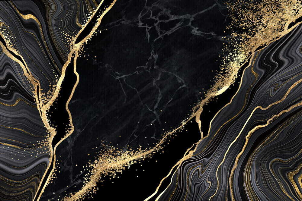 Fisuri aurii pe negru — design complet