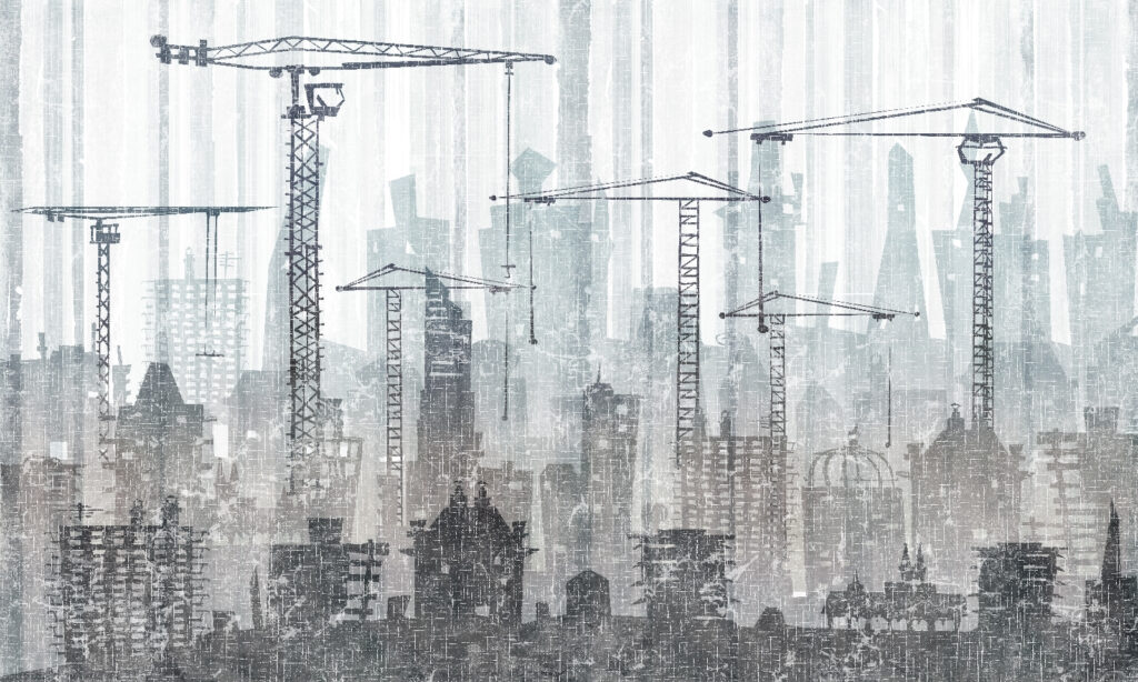 Oraș în construcție — design complet
