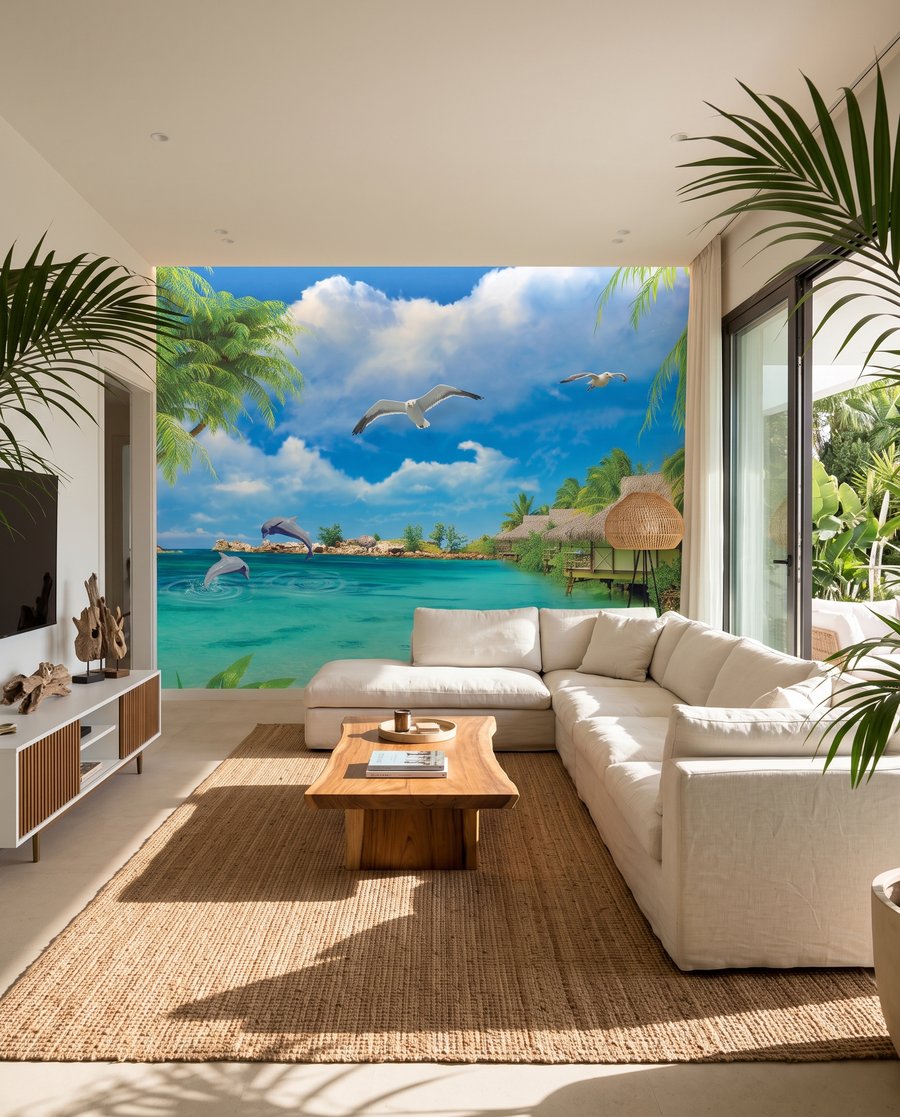 Golf tropical într-un interior