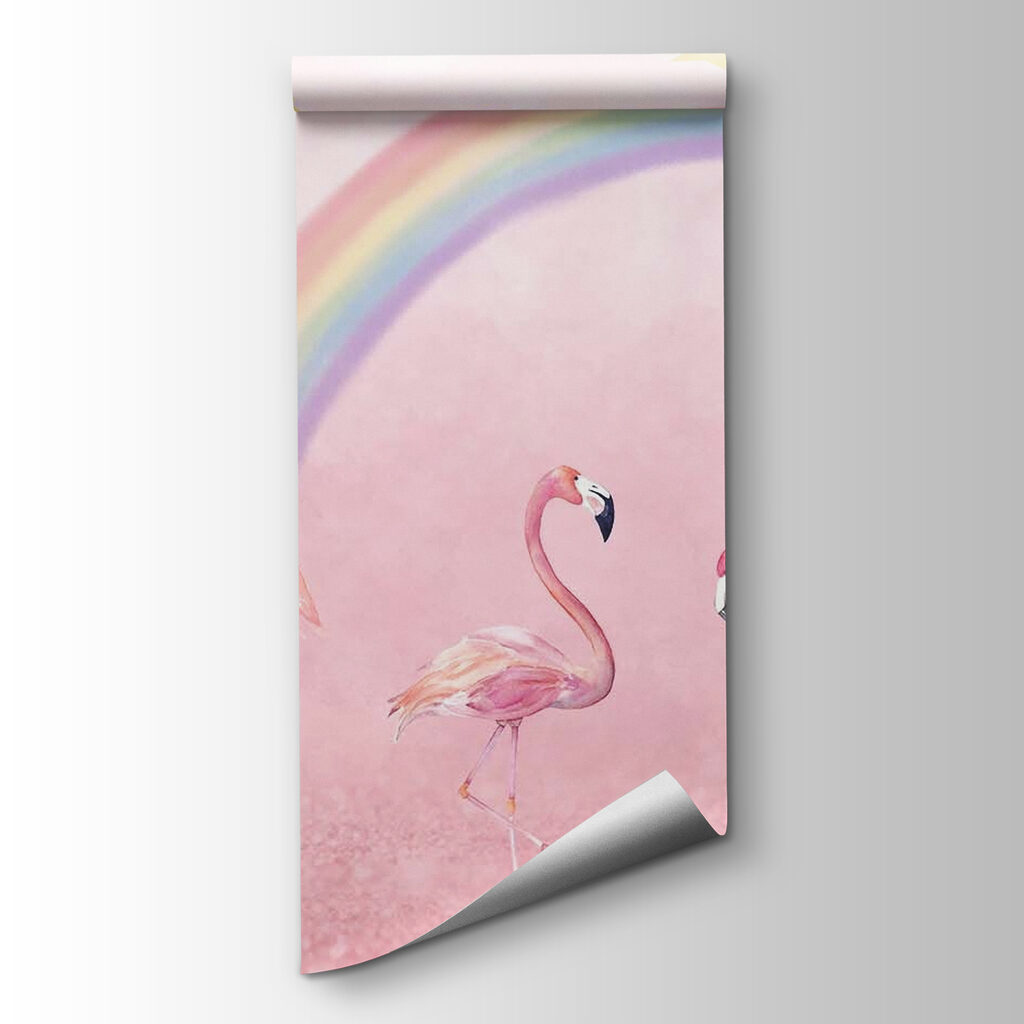 Flamingi sub curcubeu — vizualizare produs