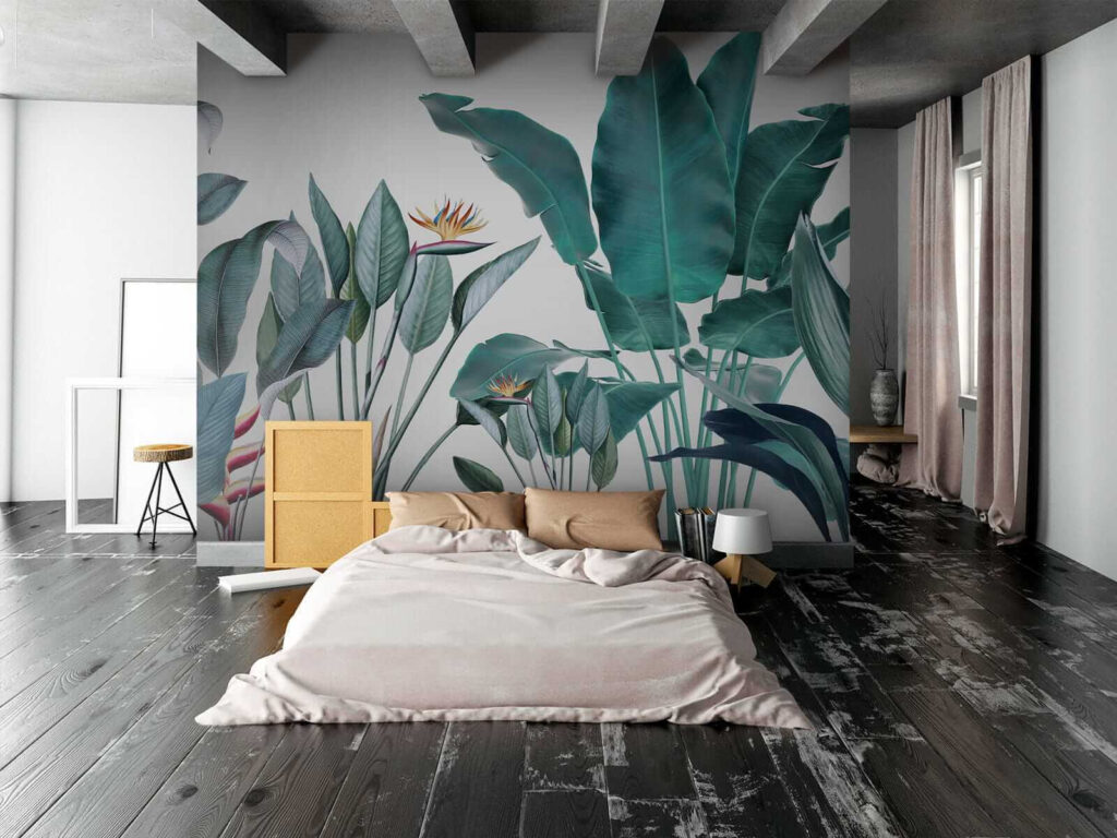 Plante tropicale pe alb — interior 2