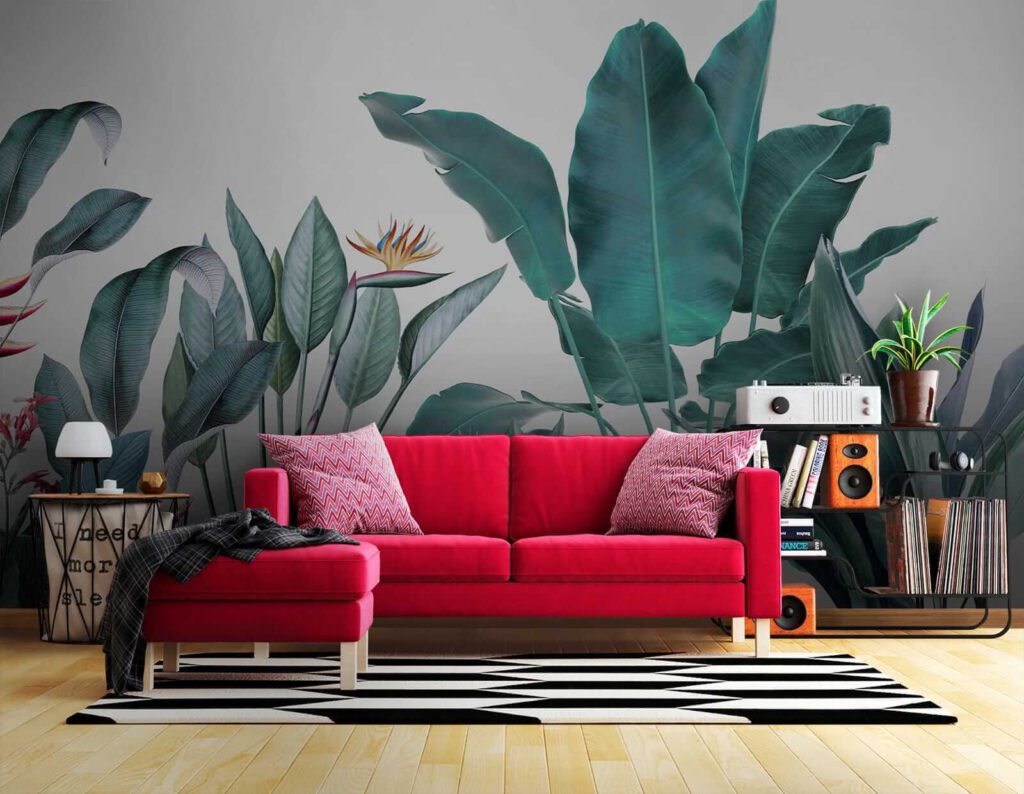 Plante tropicale pe alb — interior 4
