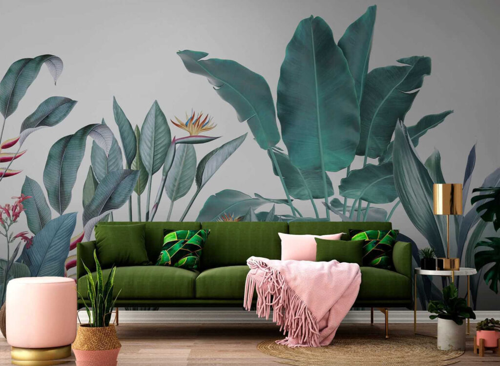 Plante tropicale pe alb — interior 5