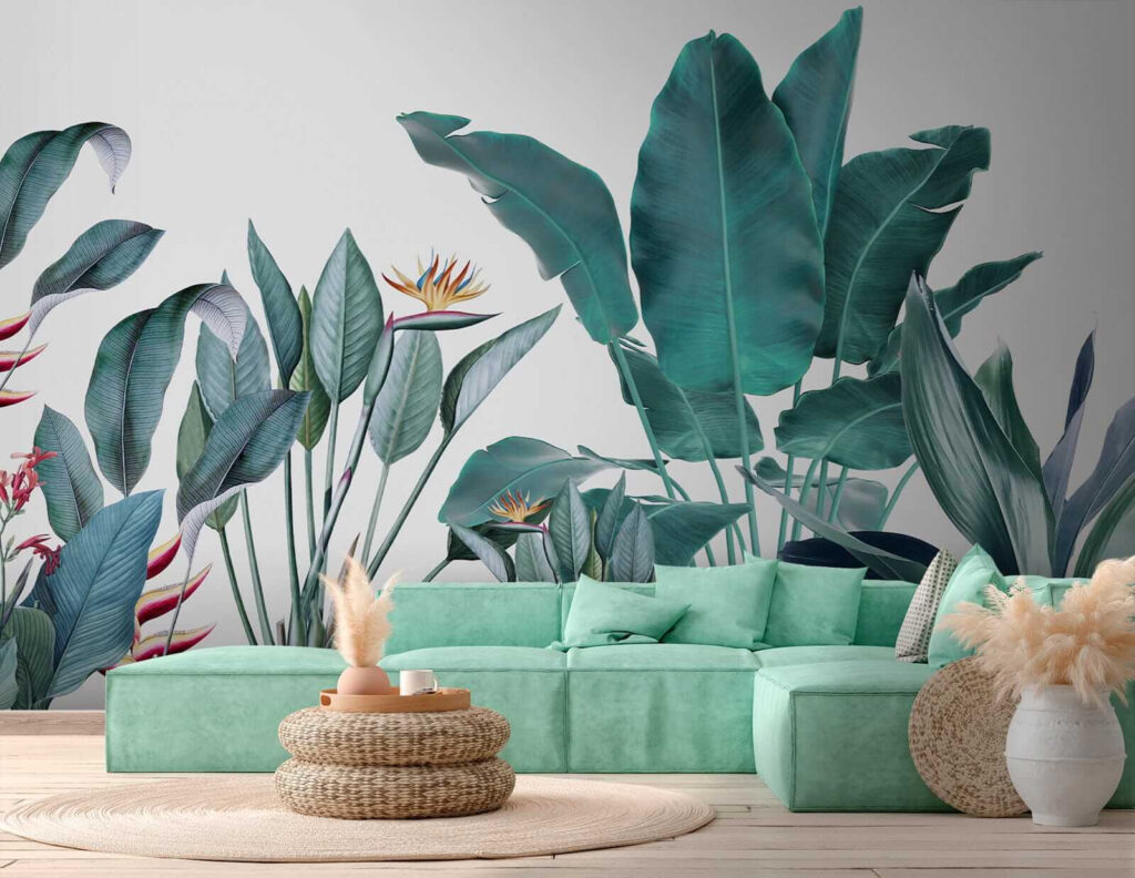 Plante tropicale pe alb — interior 6