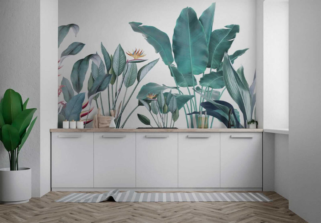 Plante tropicale pe alb — interior 8