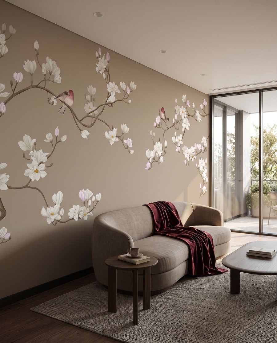 Păsărele pe ramuri înflorite — interior 3