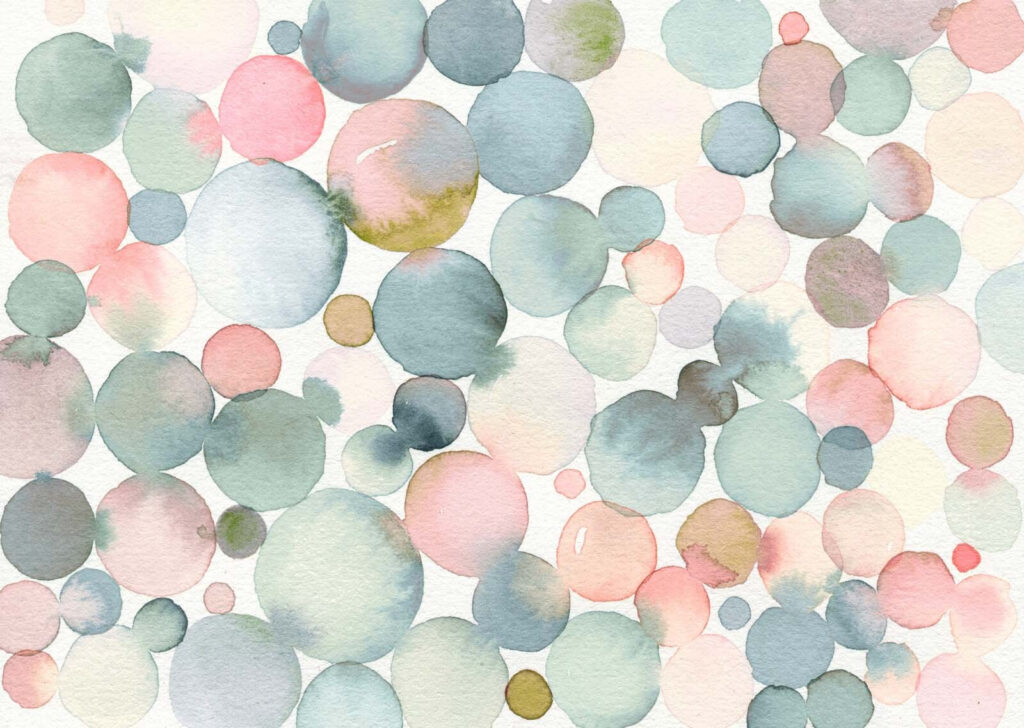 Cercuri pastel în acuarelă — design complet