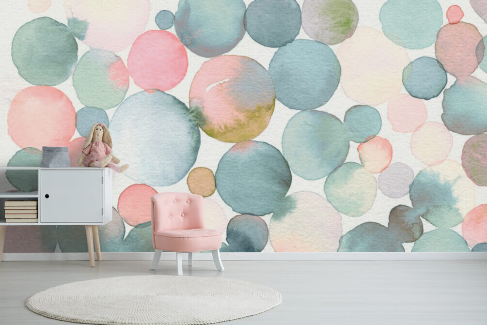 Cercuri pastel în acuarelă — interior 1