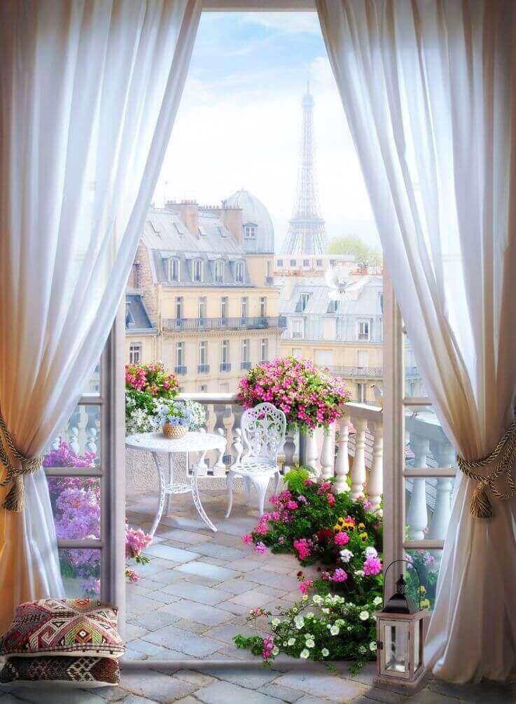 Balcon cu flori — design complet