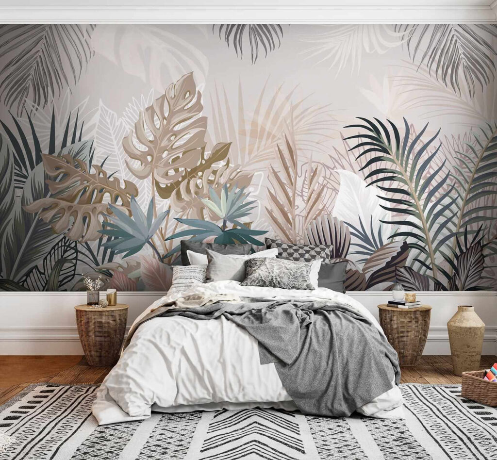 Frunze tropicale pastelate — interior 4