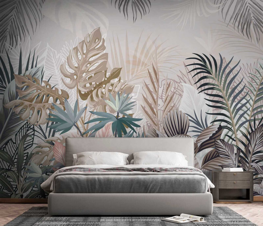 Frunze tropicale pastelate — interior 6