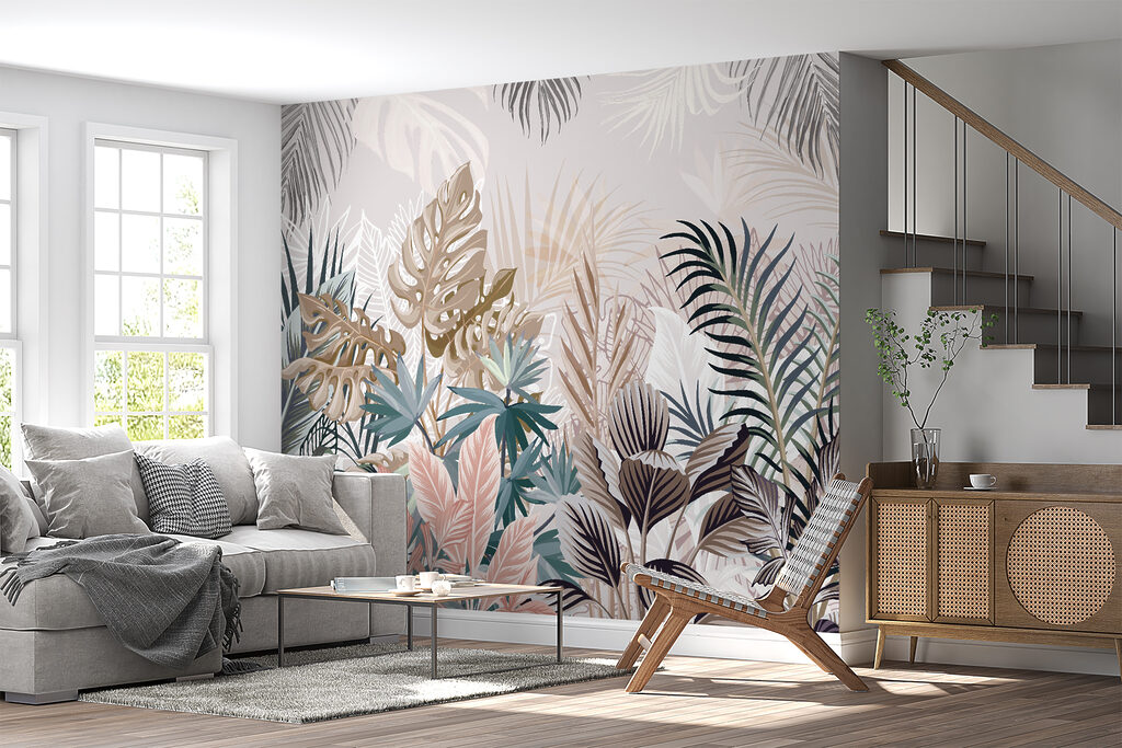 Frunze tropicale pastelate — interior 10
