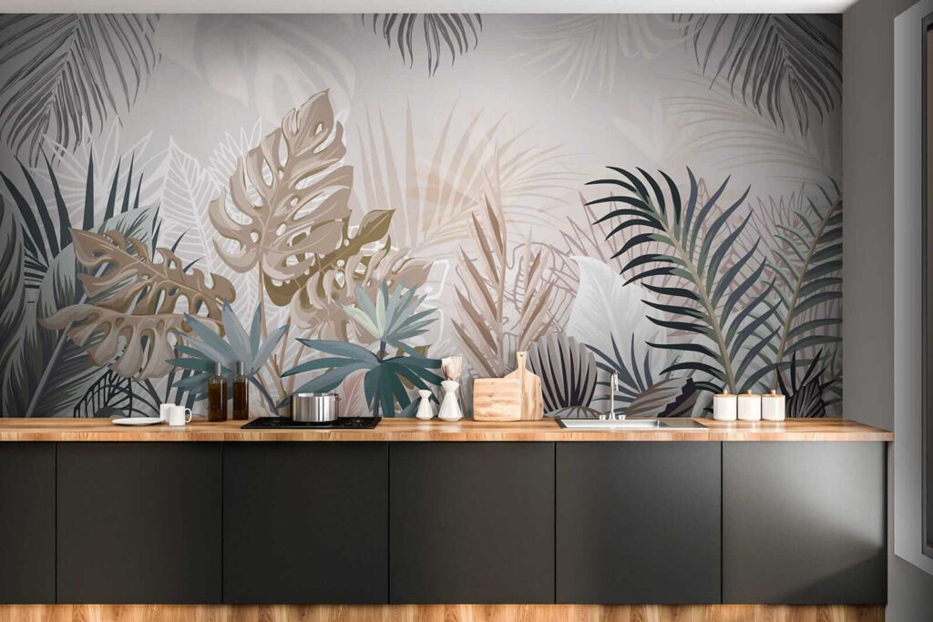 Frunze tropicale pastelate — interior 9