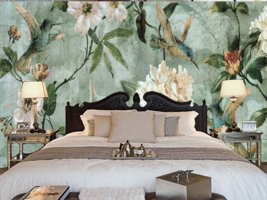 Colibri printre flori vintage — interior 2
