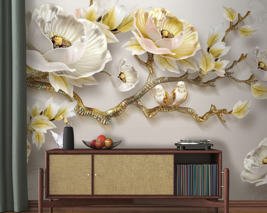 Flori crem, tulpini aurii — interior 2