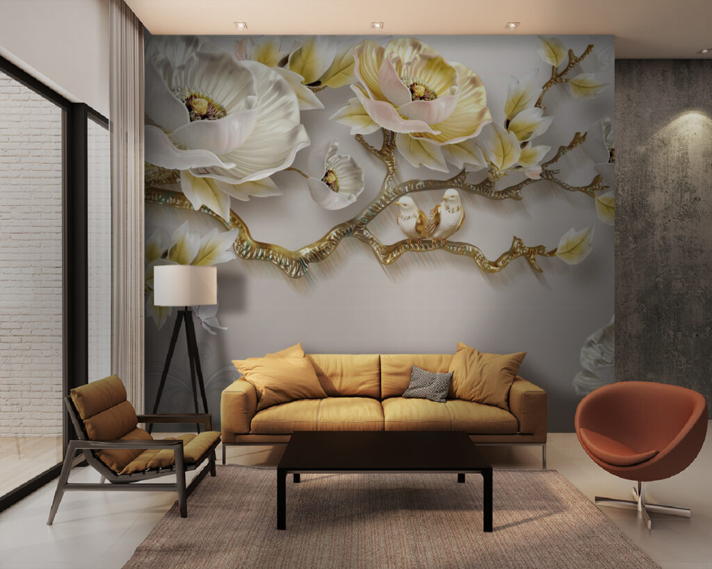 Flori crem, tulpini aurii — interior 1