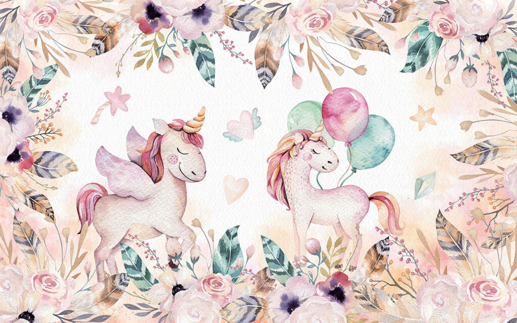 Unicorni cu baloane — design complet