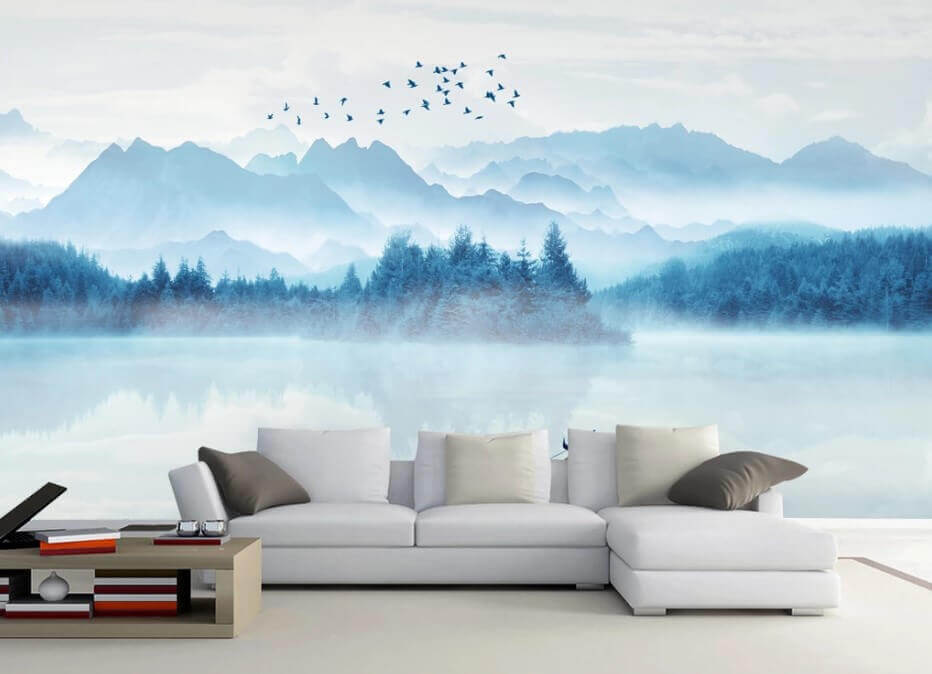 Barcă pe lac montan — interior 1