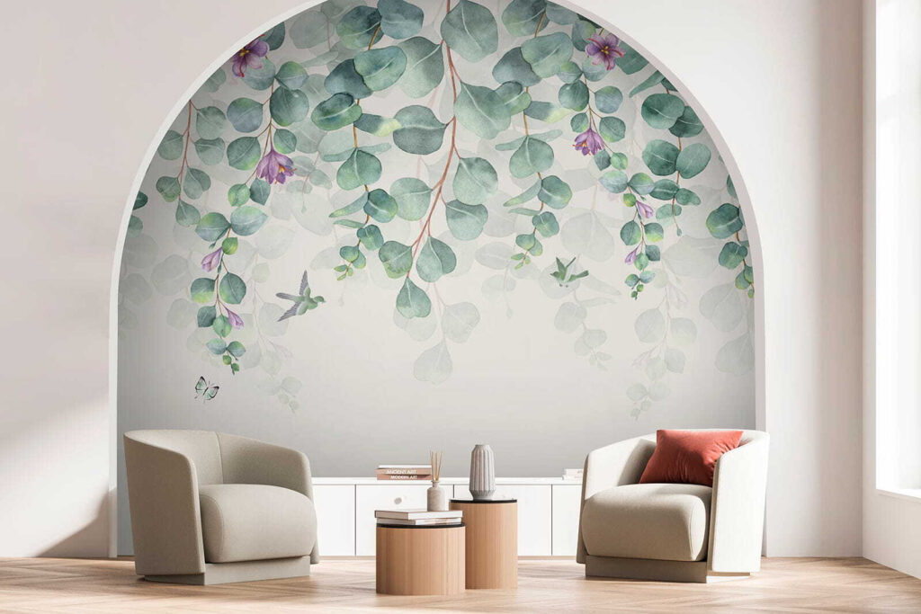 Frunze cu flori liliachii — interior 7