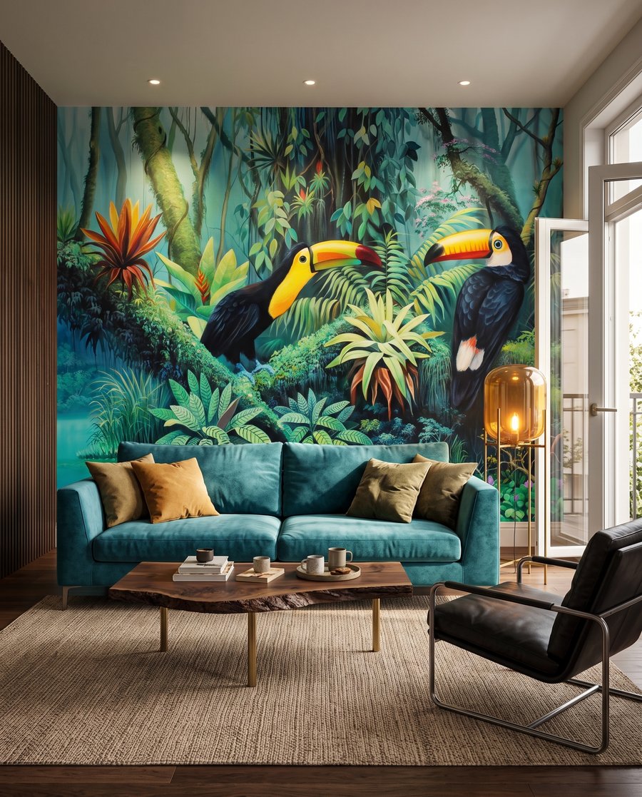 Tucani lângă apă tropicală — interior 3