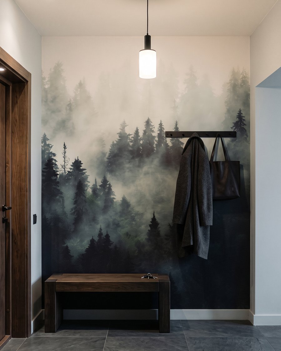 Conifere în ceață întunecată — interior 7