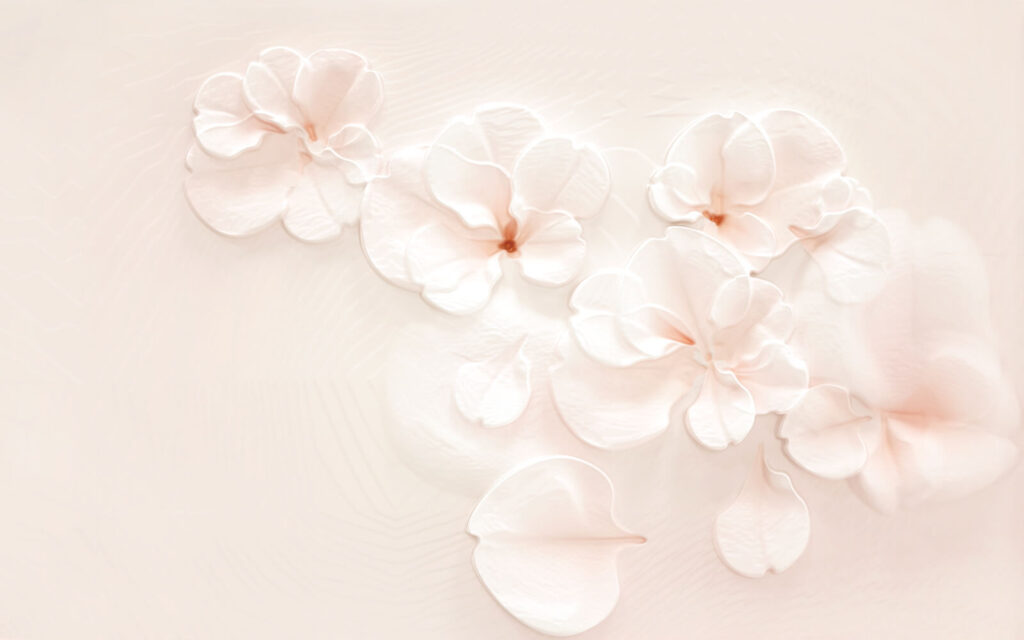 Flori roz deschis — design complet