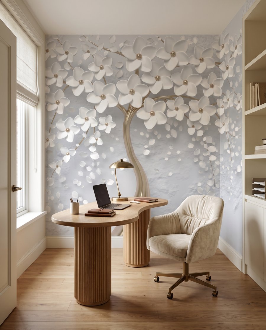 Flori albe, trunchi auriu — interior 7