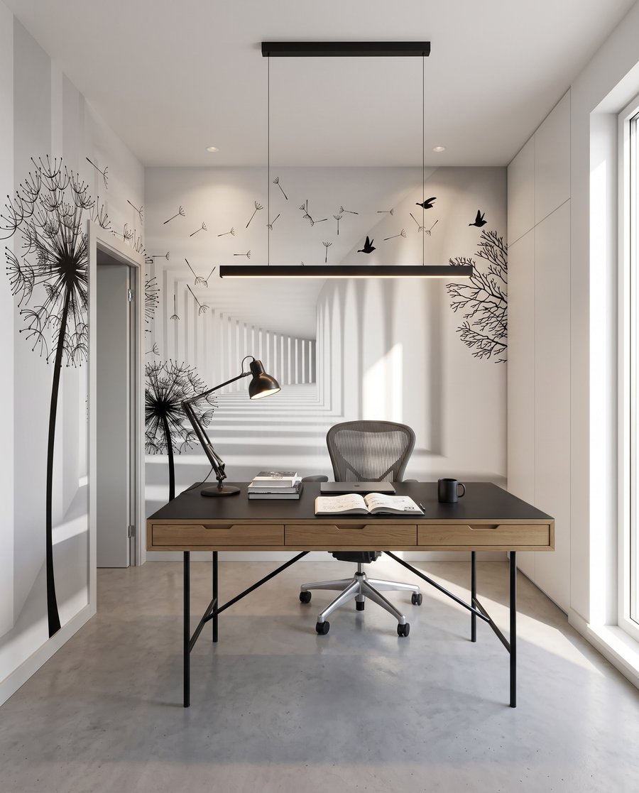 Păpădii pe coloane albe — interior 6