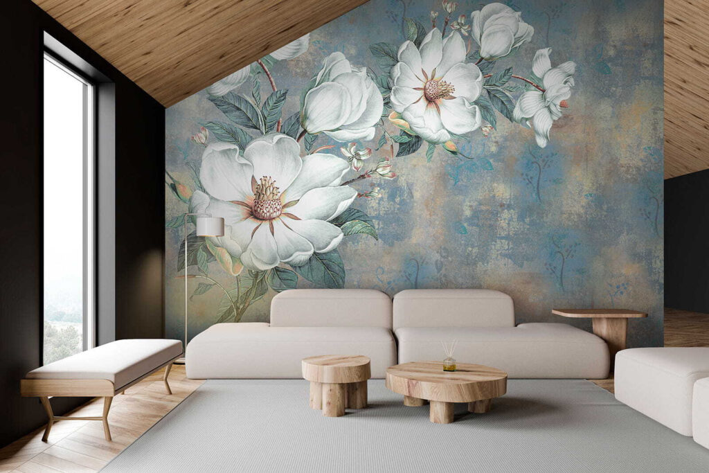 Magnolie pe albastru vechi — interior 4
