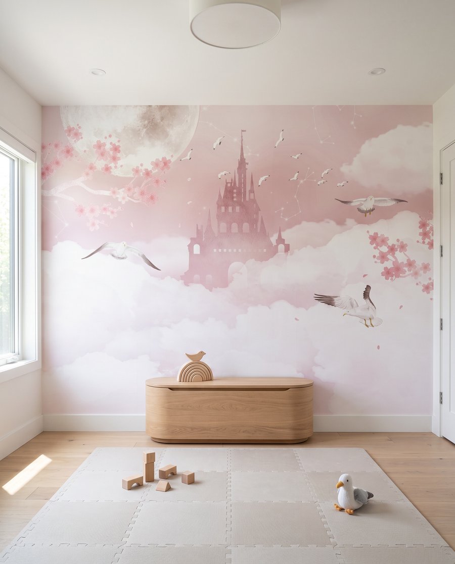 Castel printre nori roz — interior 2