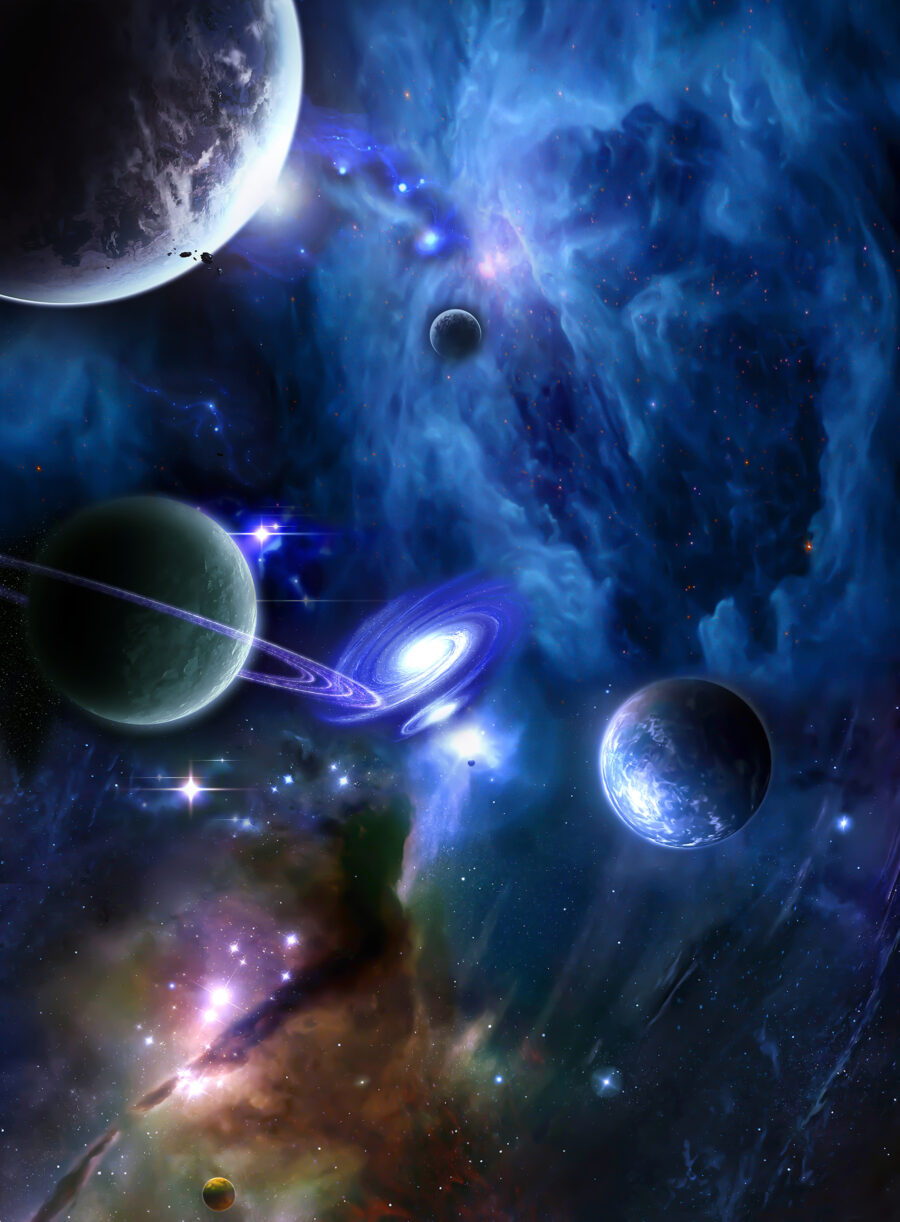 Univers albastru-violet — design complet