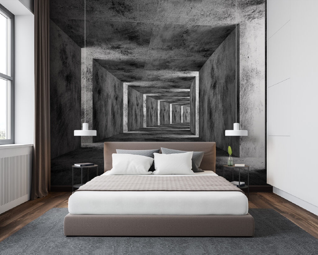 Coridor pătrat în gri — interior 2