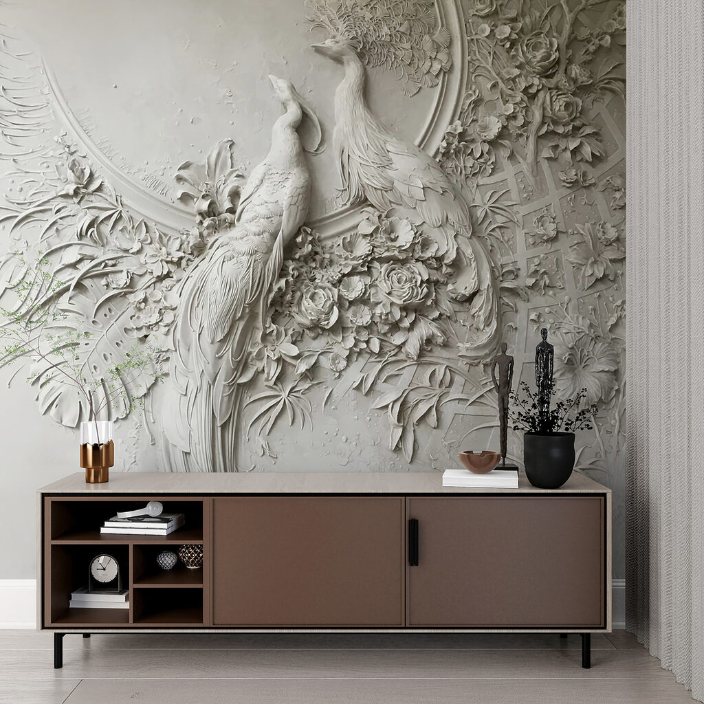 Păsări în relief floral — interior 7