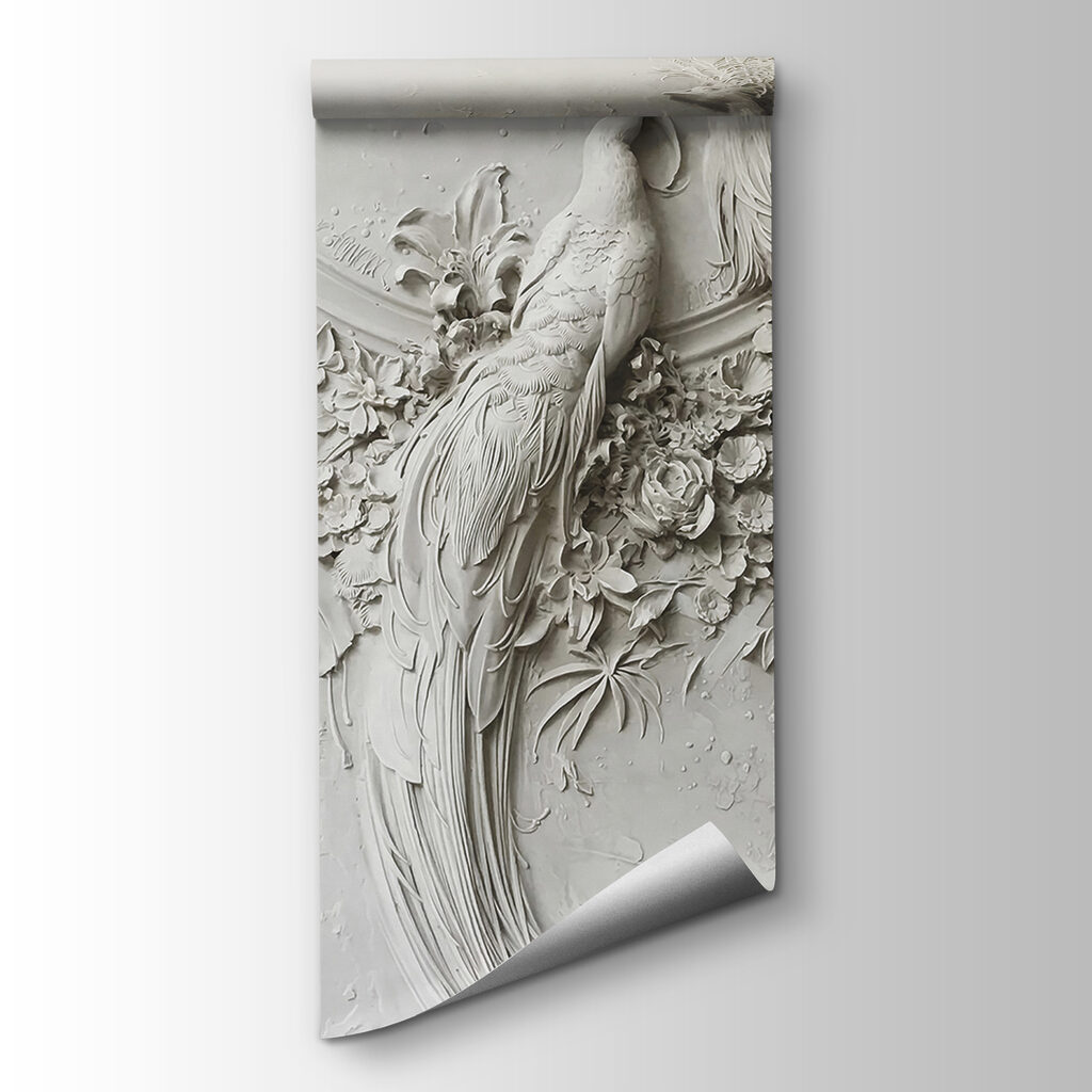 Păsări în relief floral — vizualizare produs