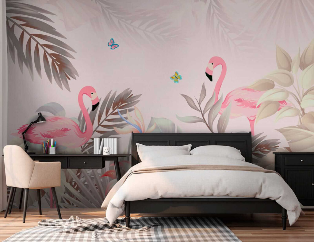Flamingi printre frunze — interior 2