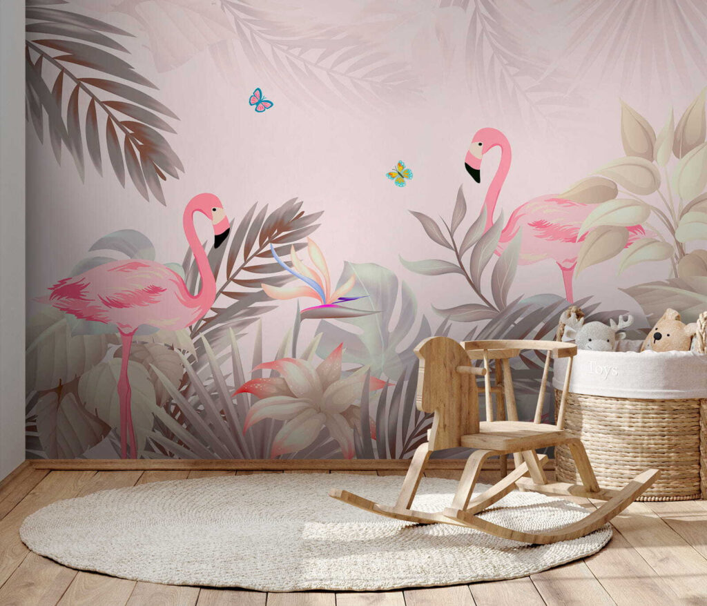 Flamingi printre frunze — interior 5