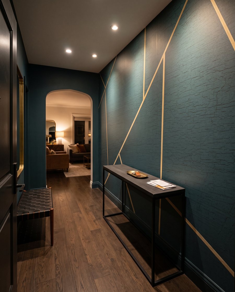 Linii aurii pe verde — interior 4