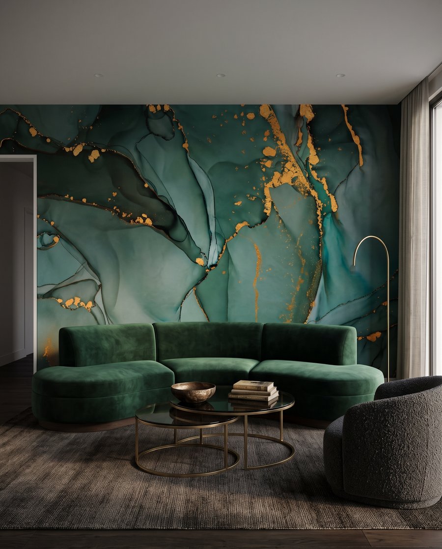 Crăpătură aurie în verde — interior 5